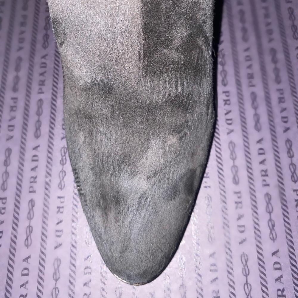 Prada black suede boots size 39 or 9 US - Picture 5 of 10